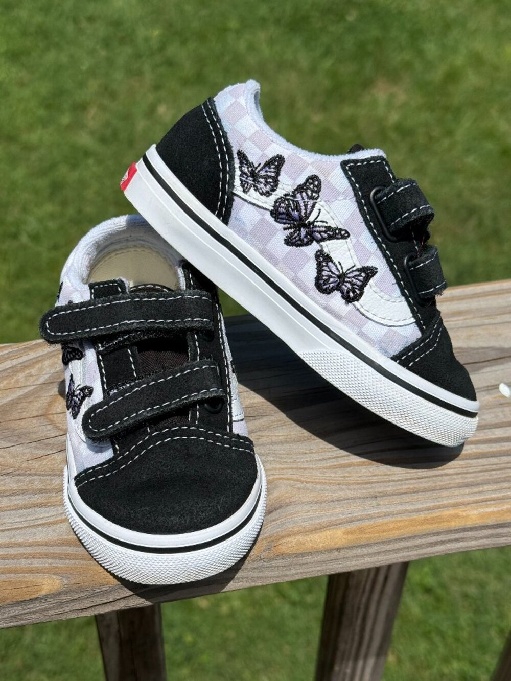 Vans Butterfly Sneakers Coquette Fairycore Y2K Gingham Toddler 7 3816